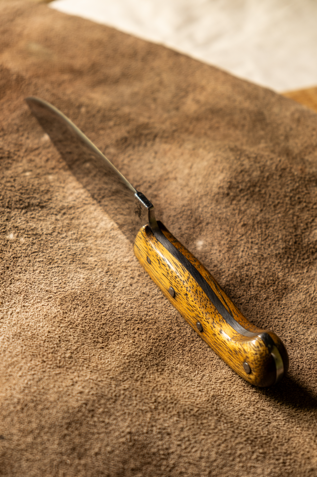 TEAK HANDLE SMALL HEAVY DUTY BUSHCRAFT KNIFE