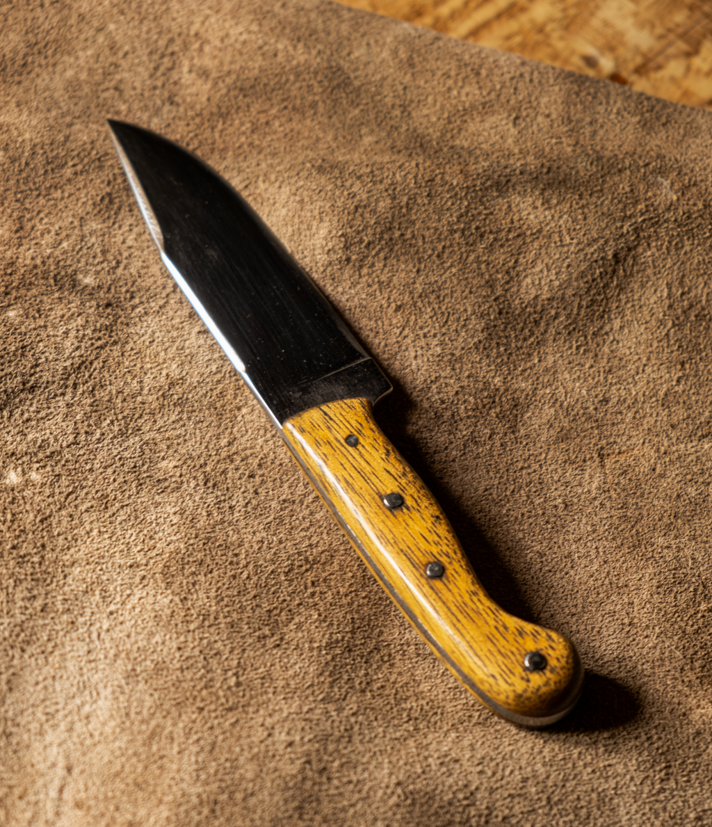 TEAK HANDLE SMALL HEAVY DUTY BUSHCRAFT KNIFE