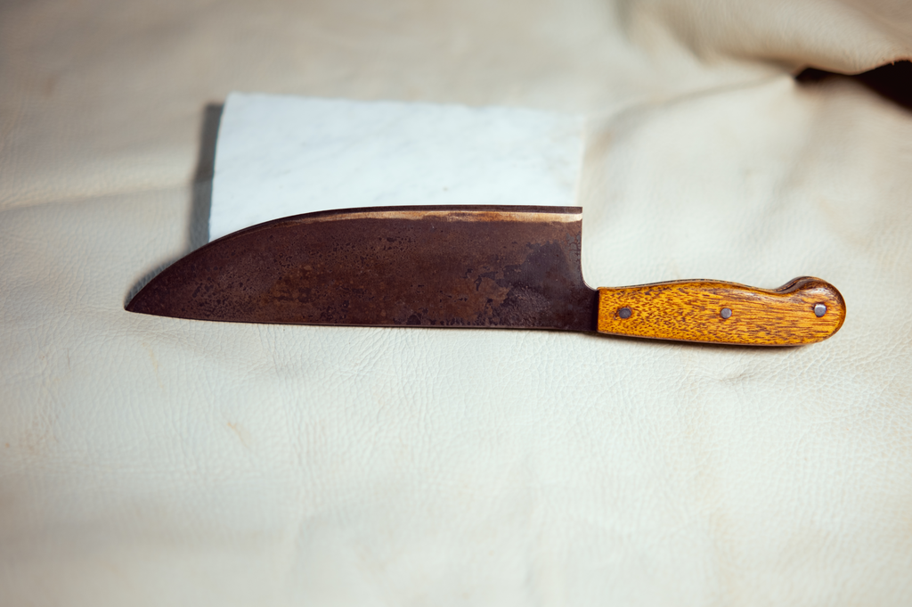 TEAK HANDLE HEAVY DUTY COUNTRYSIDE KITCHEN KNIFE