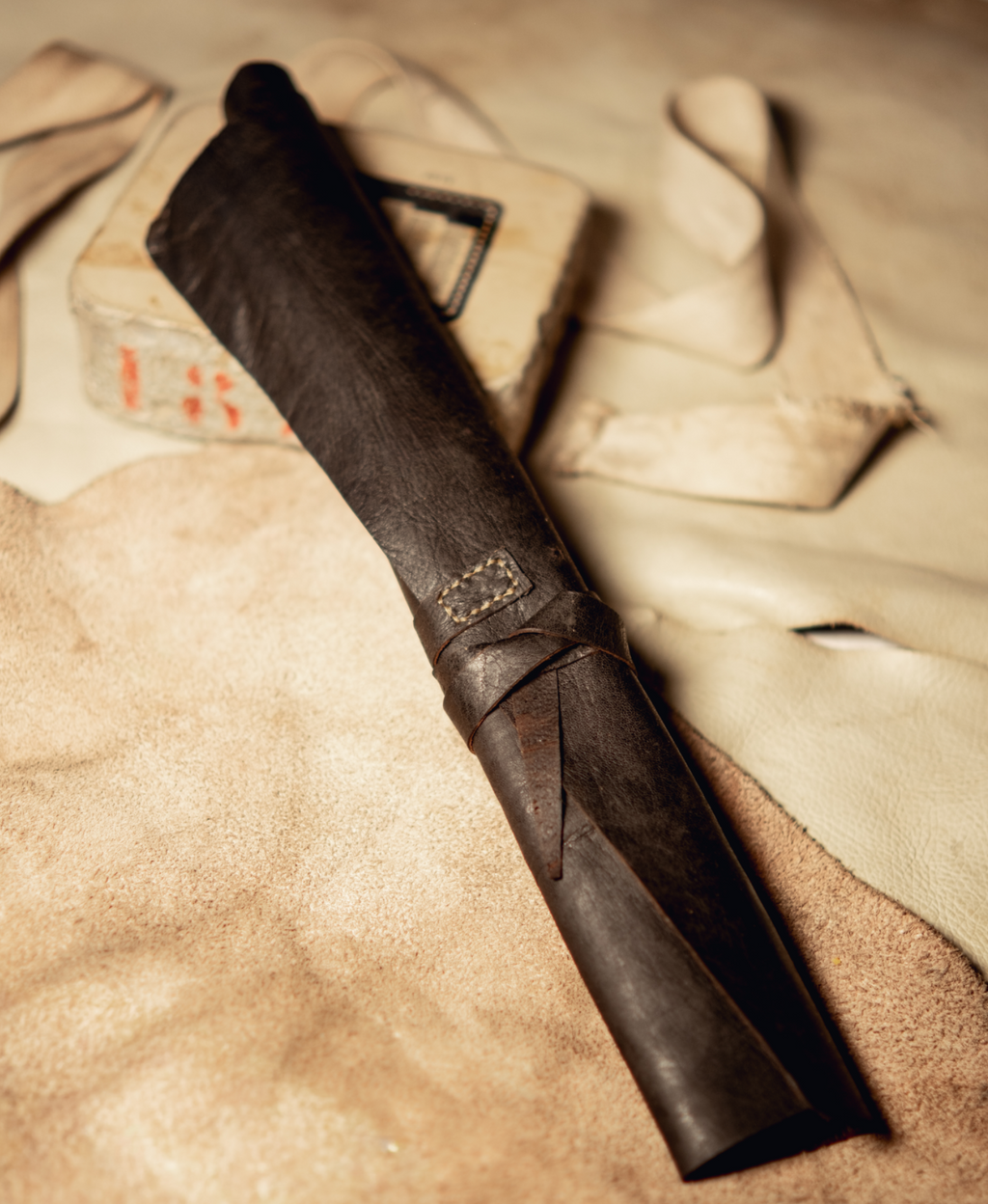 COW HORN HANDLE CHEESE KNIFE