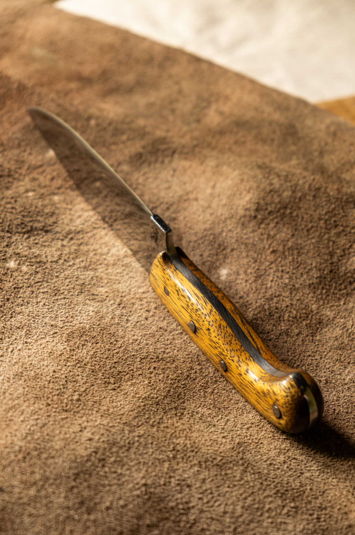 TEAK HANDLE SMALL HEAVY DUTY BUSHCRAFT KNIFE