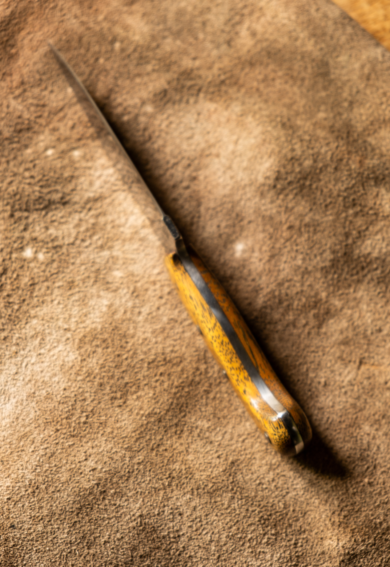 TEAK HANDLE SMALL HEAVY DUTY BUSHCRAFT KNIFE