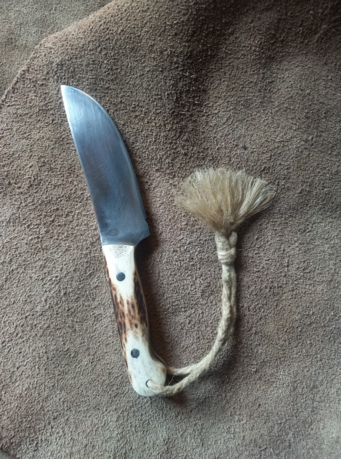 ANTLER HANDLE HEAVY DUTY BUSHCRAFT KNIFE